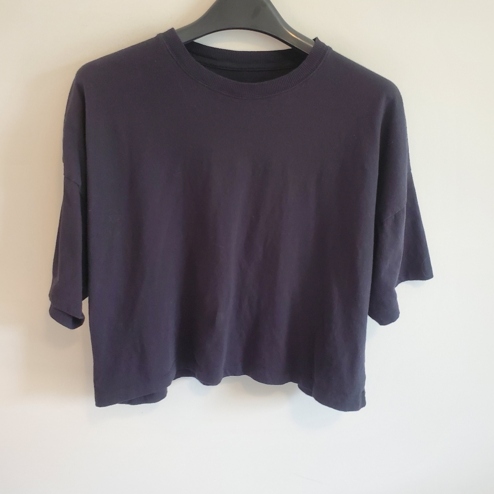 SO brand cropped black T shirt in ladies L